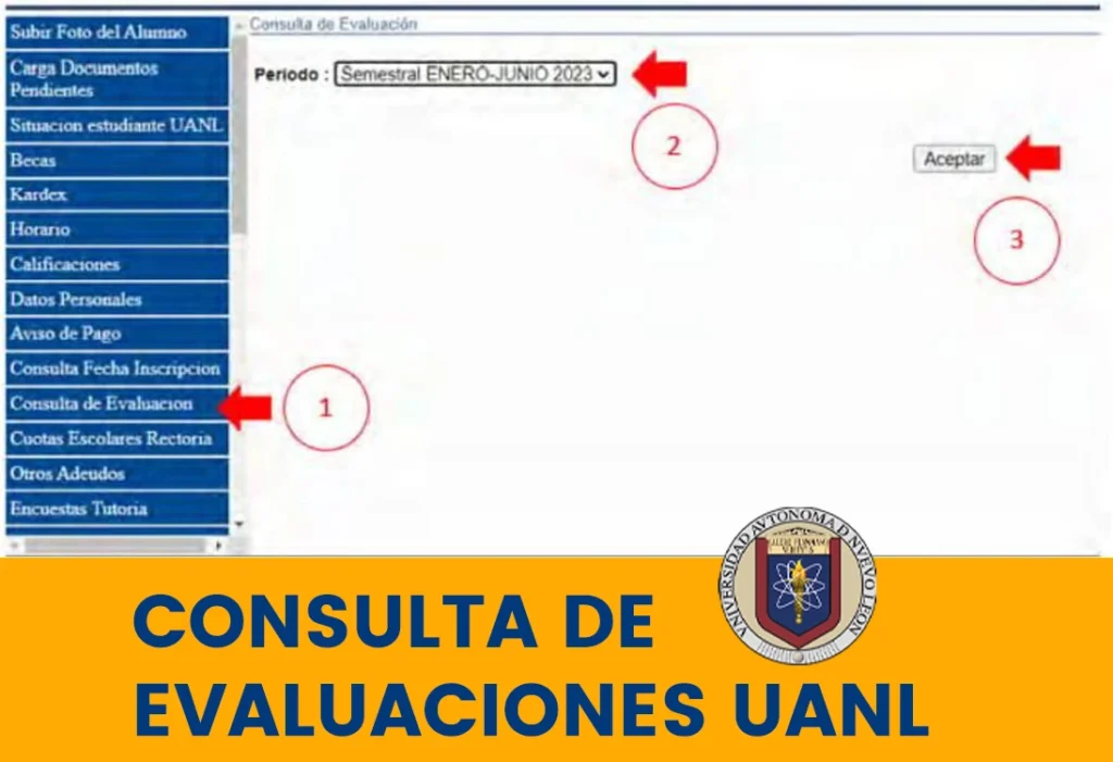 consulta de evaluaciones uanl